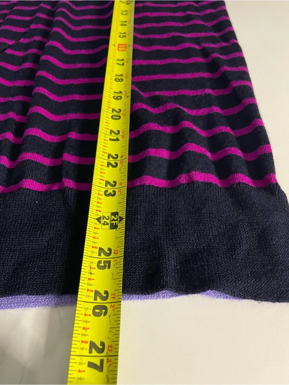 J.Crew Oversized Colorblock Striped Merino Wool Sweater S Lavender Pink Navy